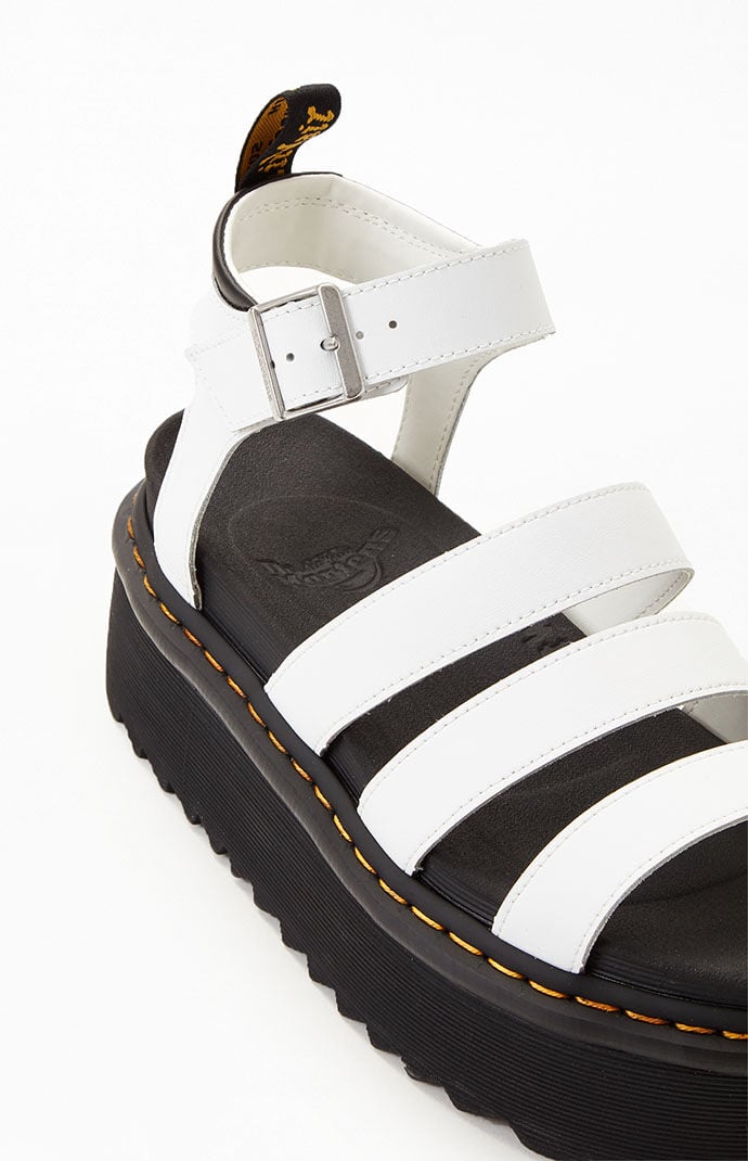 Dr Martens Women s White Blaire Quad Platform Sandals PacSun