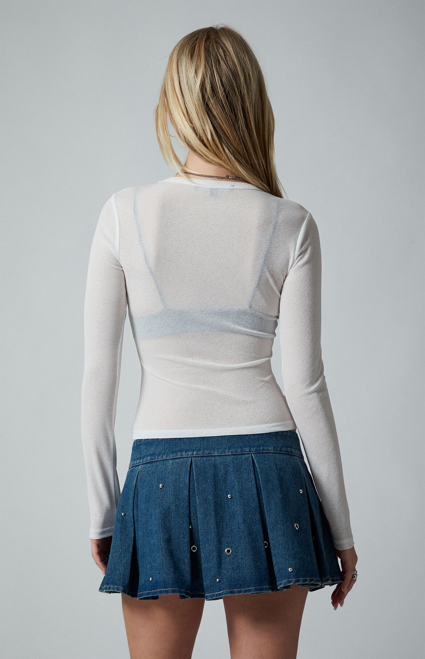 Third Charm Cynthia Sheer Long Sleeve Top