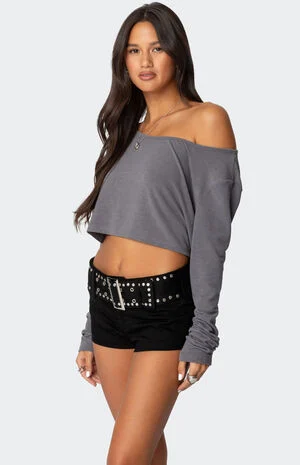 Cropped Off Shoulder Top image number 3