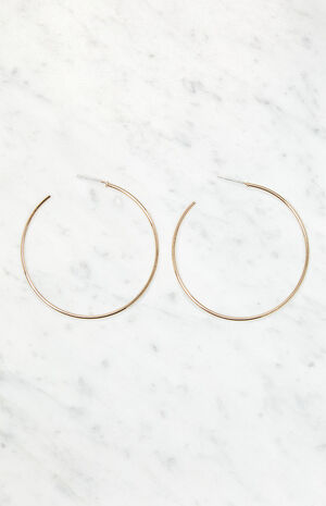 Medium Thin Hoop Earrings image number 1