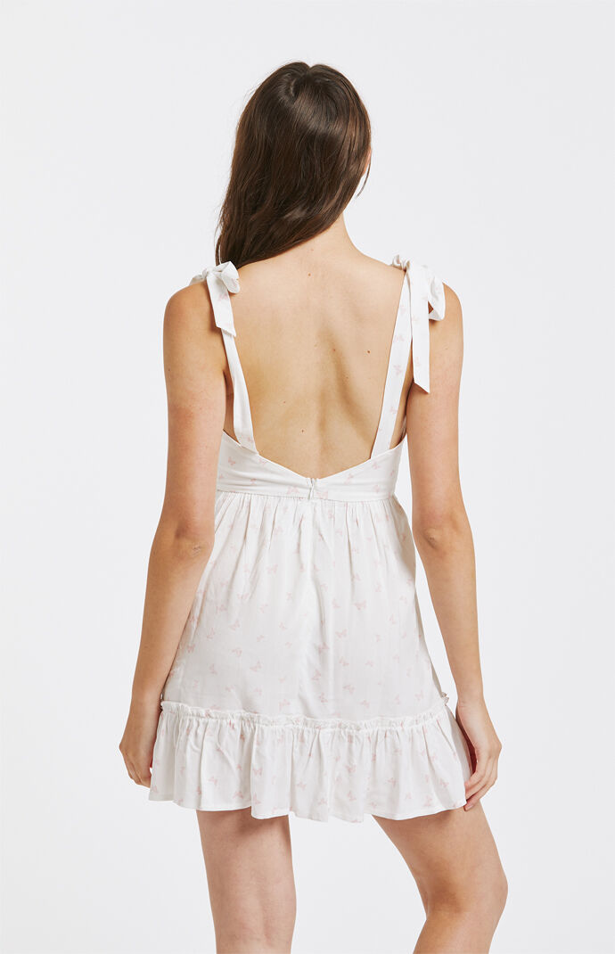 Tie Strap Ruffle Mini Dress
