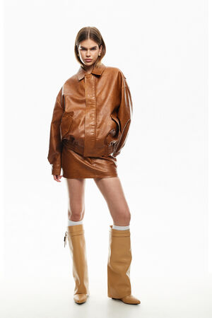Faux Leather Uma Mini Skirt image number 4