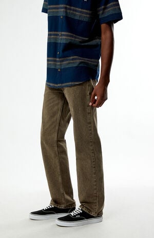 555 Brown Relaxed Straight Jeans image number 3