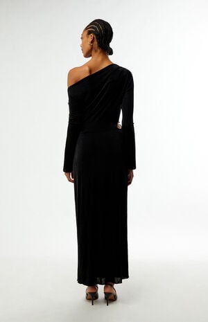 Maren Jeweled Asymmetrical Maxi Dress image number 4