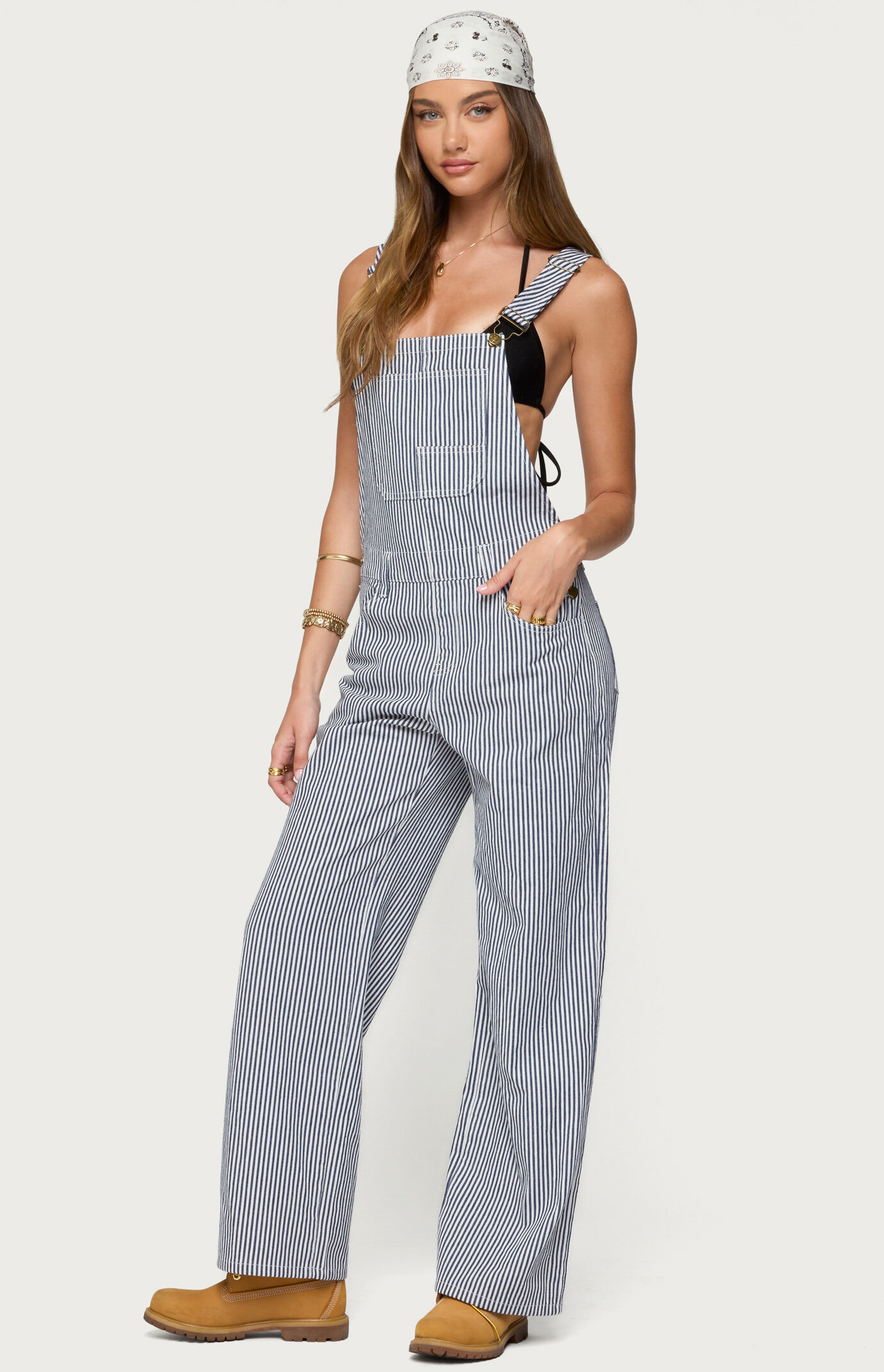 Edikted Tamsin Striped Overalls