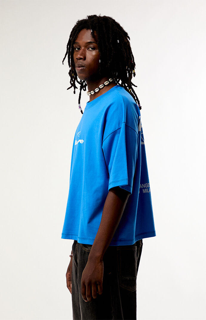 Pacsun Blue Illusive Drop Shoulder T-Shirt | Pacsun