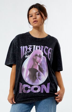 Paris Hilton Infinite Icon Chrome Oversized T-Shirt image number 1