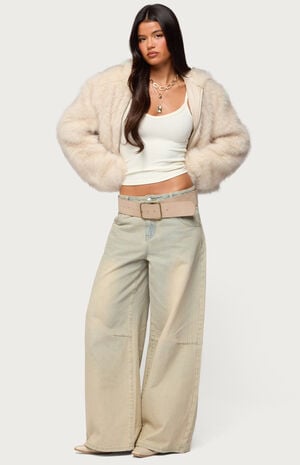 Beyonca Hooded Faux Fur Jacket image number 4