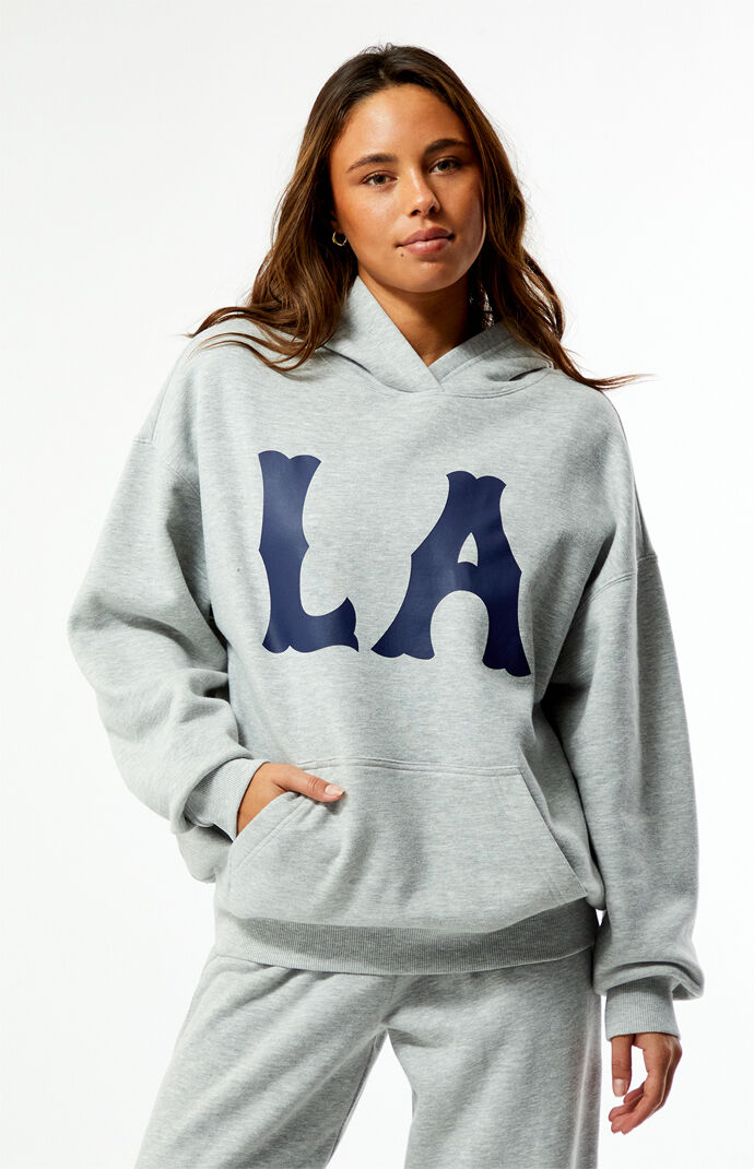 LA Hearts Heather Grey LA Hoodie | Pacsun