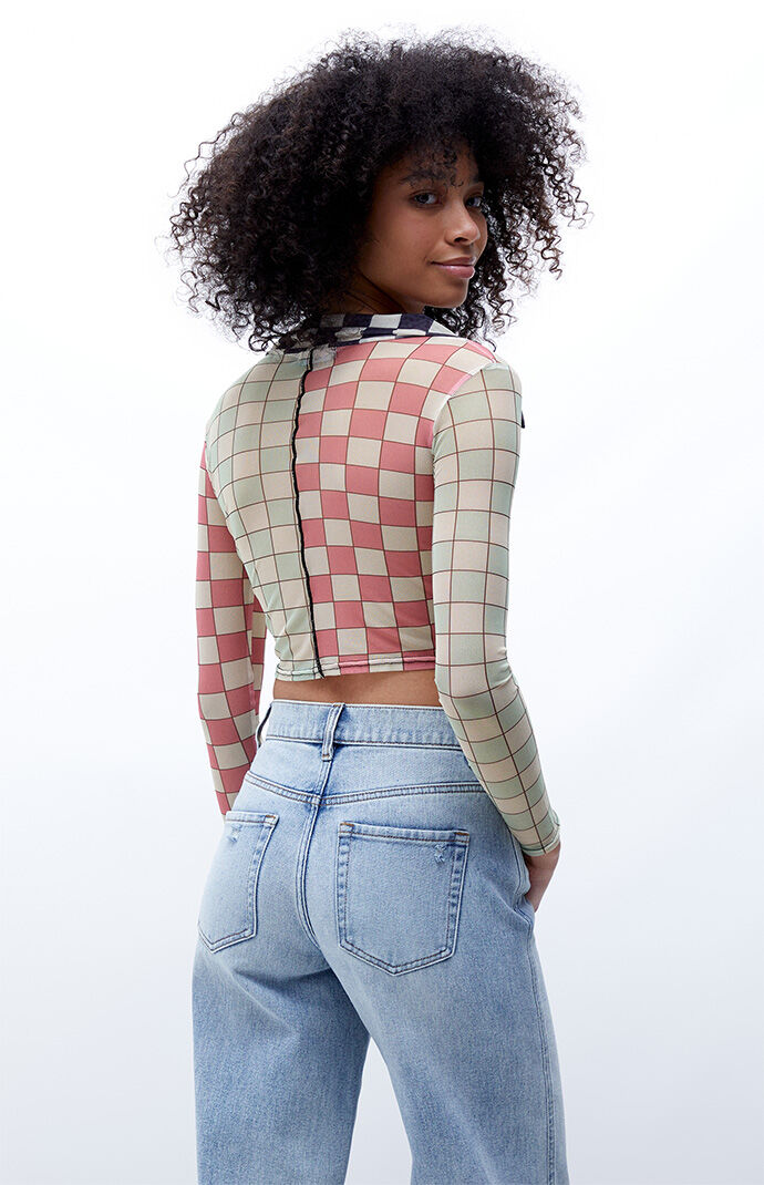 Mesh Long Sleeve Crop Shirt | PacSun