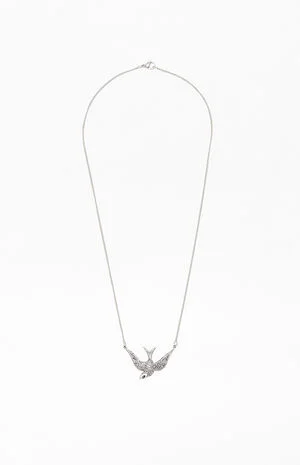 Silver Bird Necklace image number 1