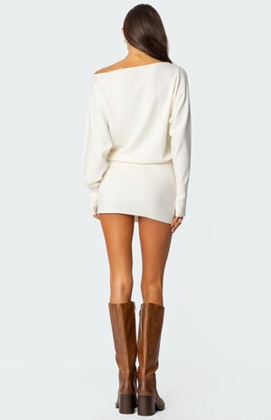 Eve Off Shoulder Knit Mini Dress image number 5