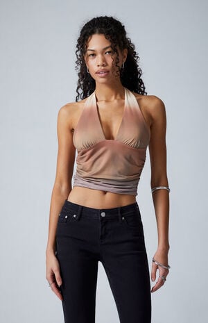 Vanessa Deep V Halter Top image number 2