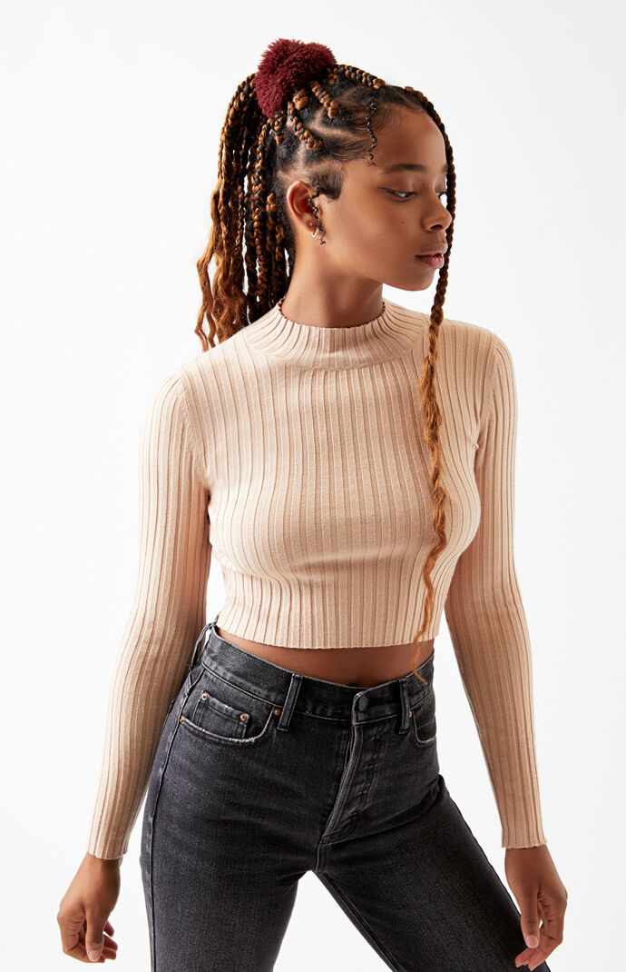 Kendall and kylie online mock neck sweater