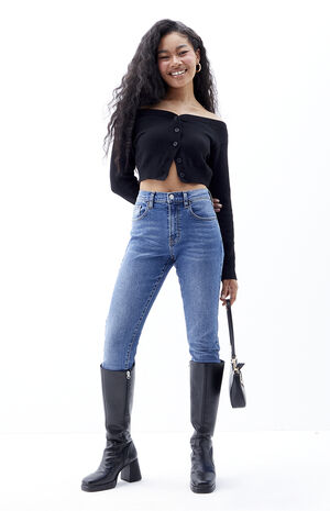 Stretch Dark Indigo Skinny Jeans image number 2