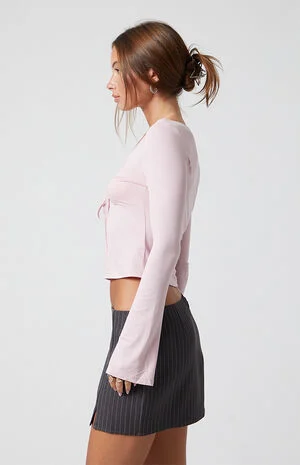 Maya Long Sleeve Keyhole Top image number 4