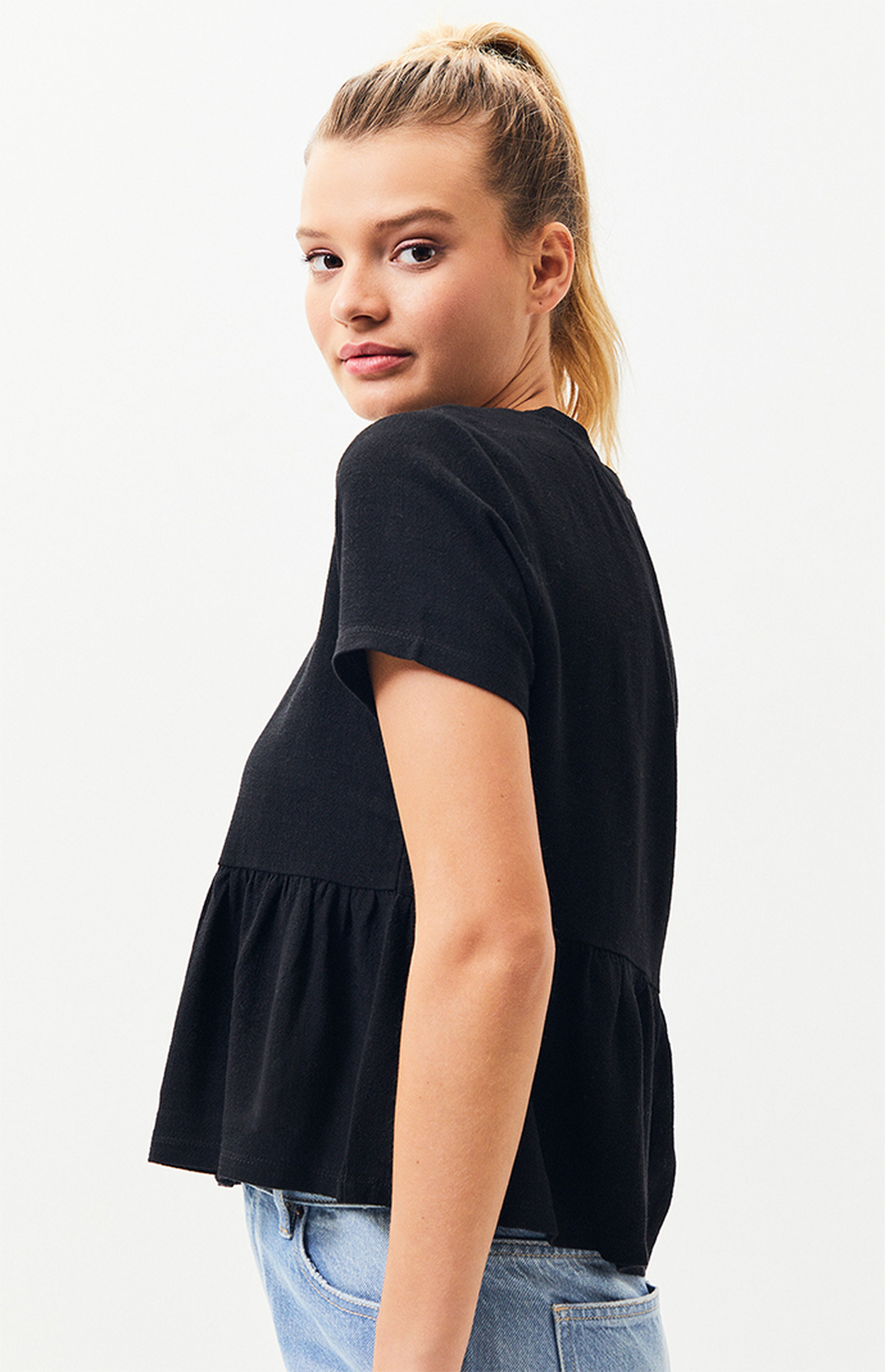 LA Hearts Linen Babydoll Shirt PacSun