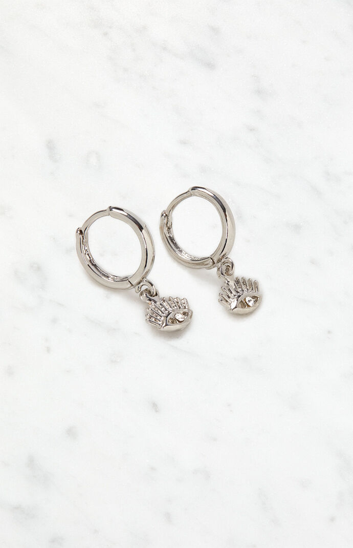 Silver Evil Eye Earrings