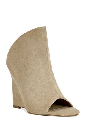 Women's Novis Beige Peep Toe Wedge Sandals image number 2