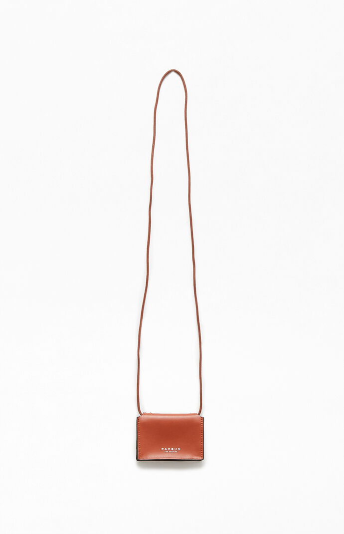 Faux Leather Lanyard Pouch