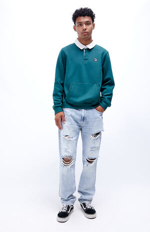 Light Indigo Baggy Rigid Jeans Light Indigo Baggy Rigid Jeans image number null