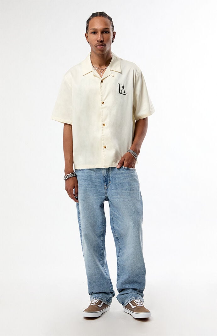 Pacsun Los Angeles Embroidered Camp Shirt