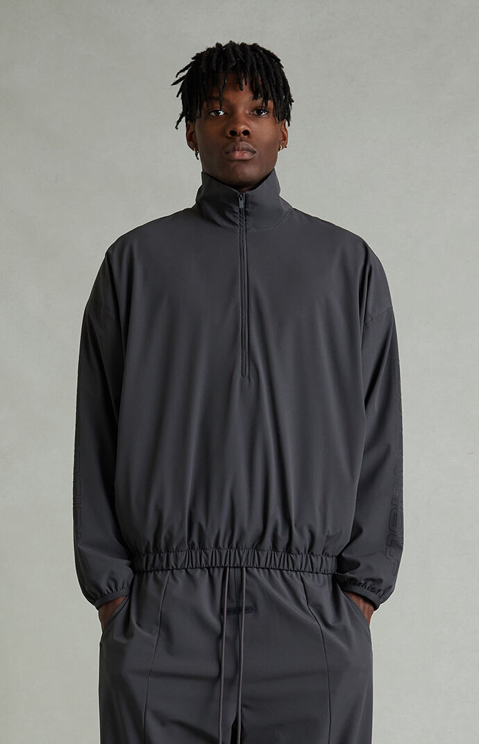 Fear of God ESSENTIALS Iron Gray Half-Zip Track Jacket