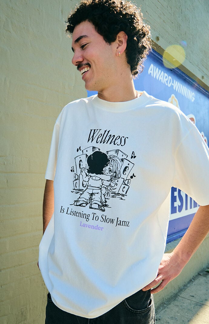 Lavender Men's X Slow Jamz Wellness T-shirt In White