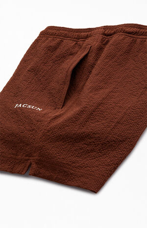 Brown Sail Seersucker 4.5" Swim Trunks image number 4