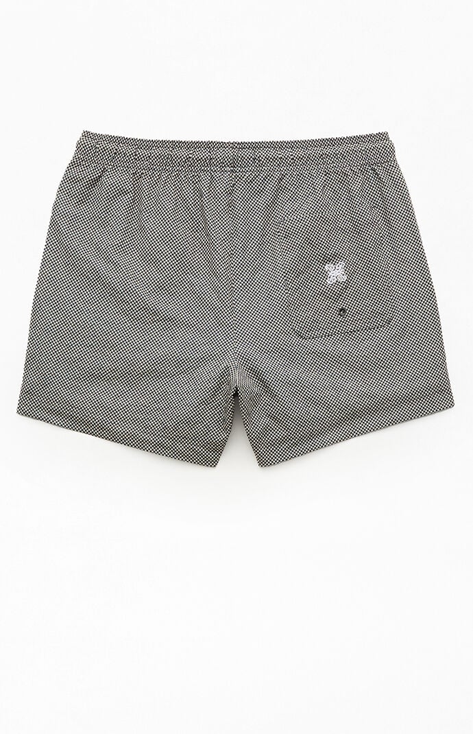 Pacsun Mini Check Seersucker 4.5" Swim Trunks