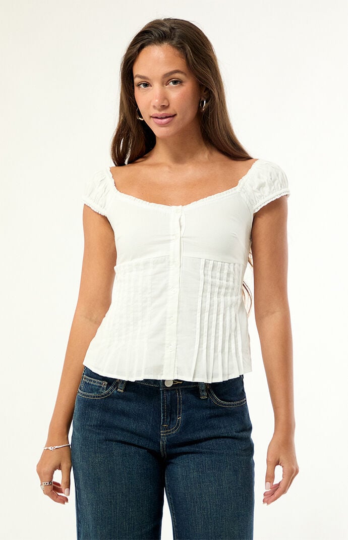 Your Favorite Carla Ruched Button Up Top Your Favorite Carla Ruched Button Up Top