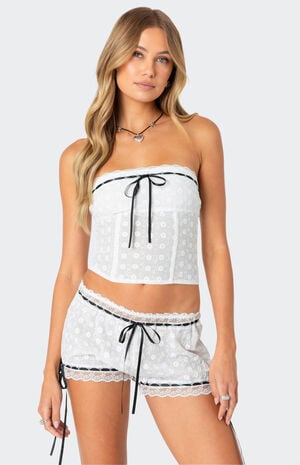 Ribbon Eyelet Corset image number 1