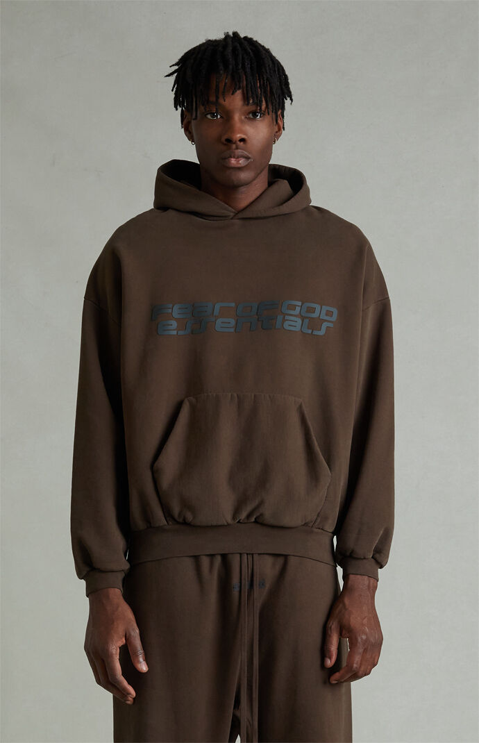 Fear of God ESSENTIALS Brown '90s Fleece Hoodie | Pacsun