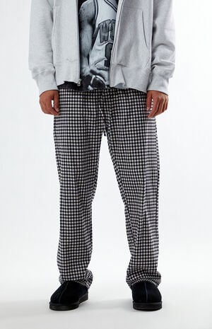 Black Plaid Pajama Pants image number 1