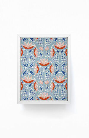 Blue Multicolor White Framed Mini Art Print image number 1