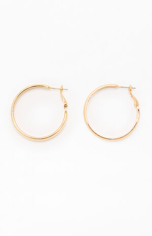 Gold Hoop Earrings image number 2