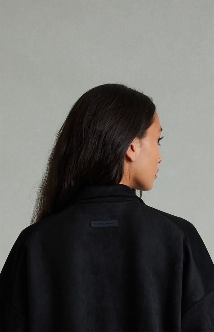 Fear of God ESSENTIALS Women's Vintage Black Track Jacket | PacSun