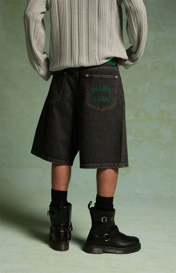 FIELD OF STUDY by Pacsun Ronnie Black Baggy Denim Shorts