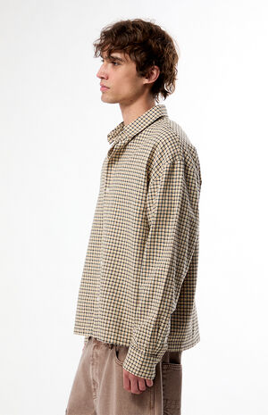Micro Plaid Flannel Long Sleeve Shirt image number 3