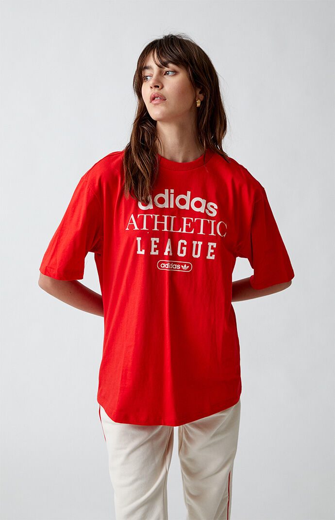 adidas Red Adicolor '70s T-Shirt | PacSun