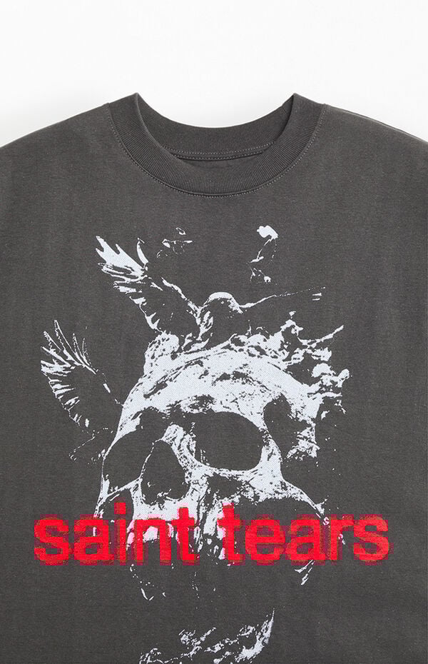 Pacsun Saint Tears Cropped Boxy T-Shirt