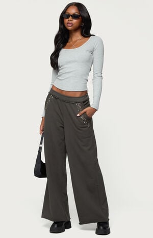 Wrenn Studded Wide Leg Sweatpants image number 5