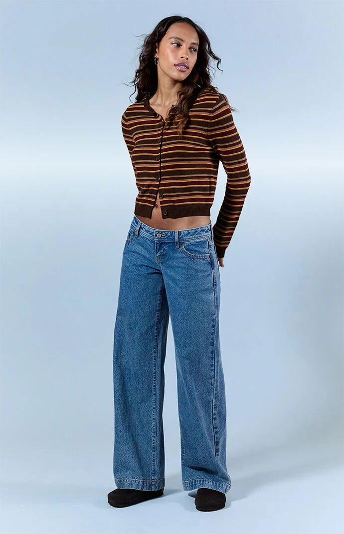 Pacsun Kaia Ultimate Low Rise Baggy Jeans Light Blue Wash