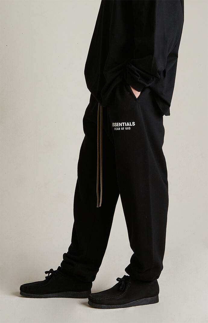 ESSENTIALS FEAR OF GOD パンツ ブラック Fear of God Essentials Nylon Track Pants Black - FW19 - JP