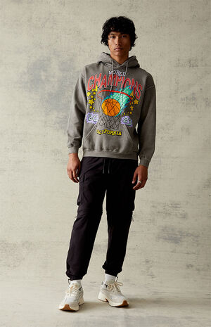 Stretch Performance Black Slim Cargo Joggers image number 1