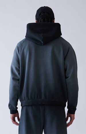 Black Raglan Vintage Wash Heavyweight Hoodie image number 4