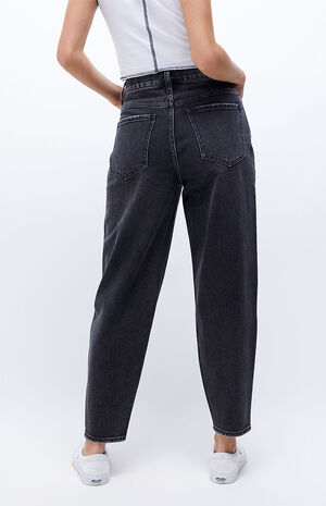 Black High Waisted Balloon Jeans image number 3