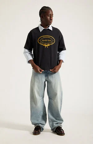 Mason Baggy Barrel Jeans Light Blue image number 6