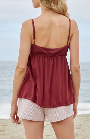 Burgundy Edith Tank Top image number 3