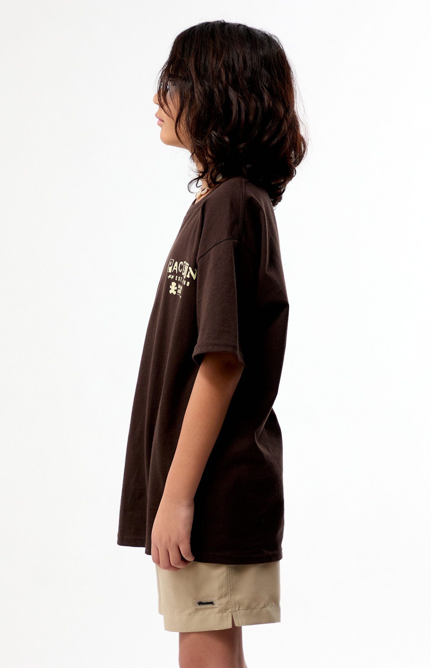 Pacsun Kids Brown Graphic T-Shirt